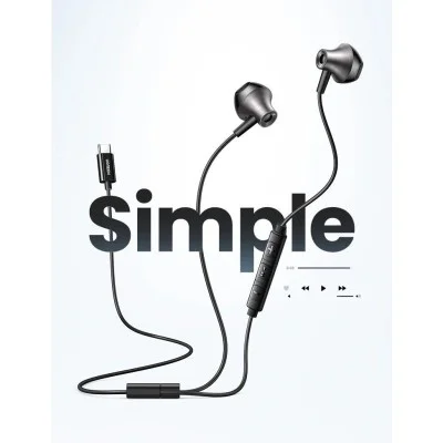 UGREEN Wired Earphones with USB-C Connector Black